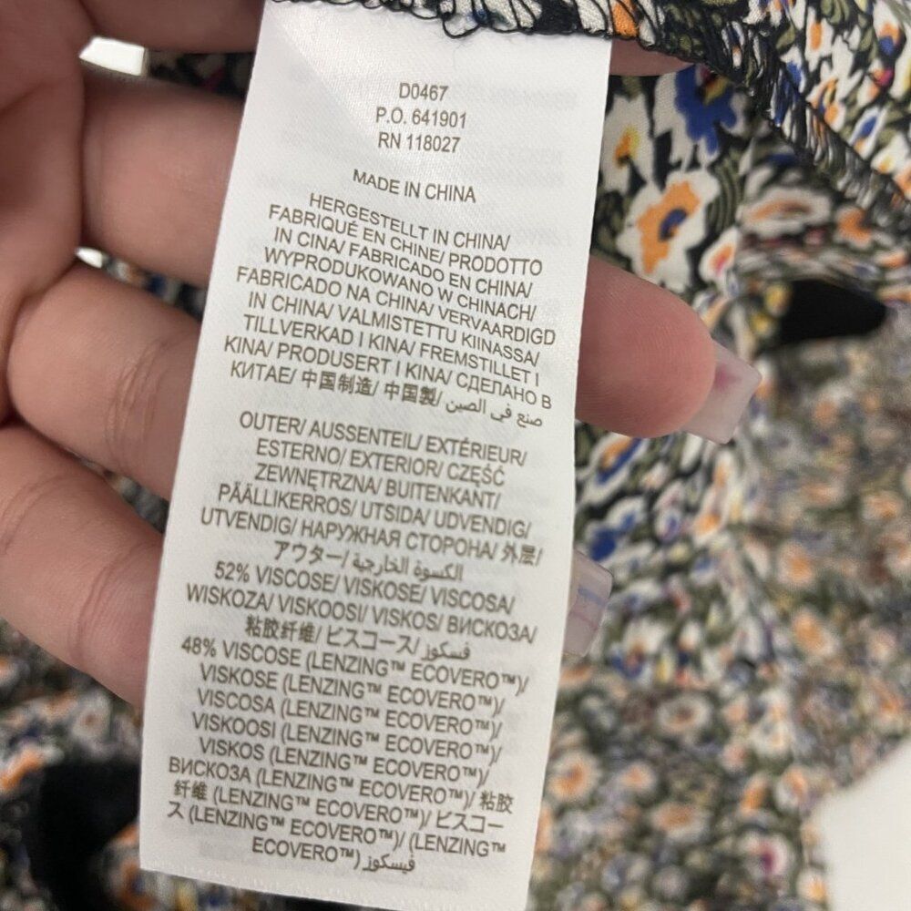 Boden Womens Midi Dress UK 16 US 12 Multicolor Floral Satin Tea V-Neck D0467 NWT - Picture 6 of 11